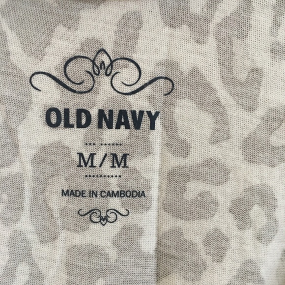 Old Navy Linen & Rayon Tan Top w/Leopard Tank NWT - Picture 6 of 8